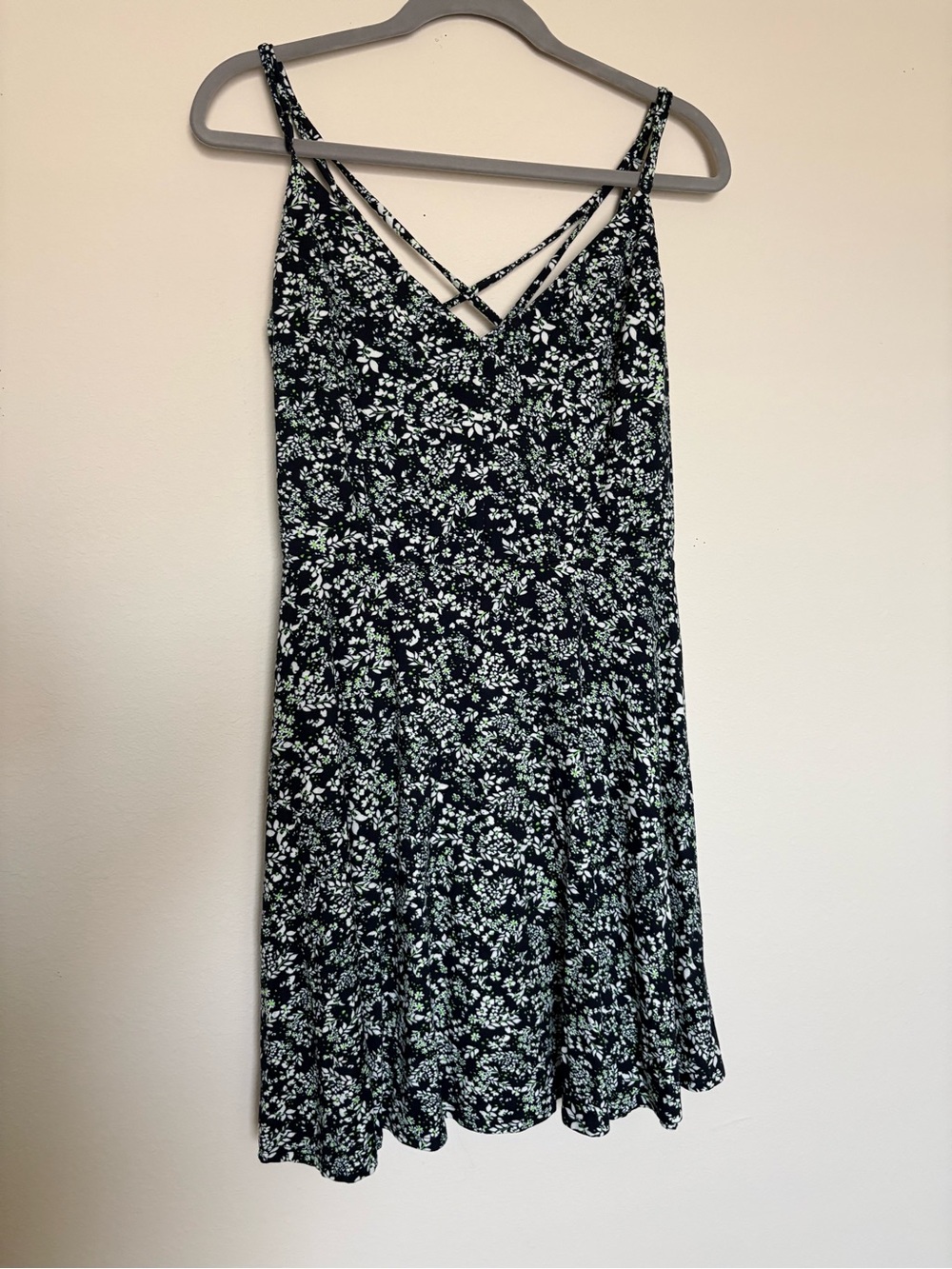 Floral Strappy Mint & White Summer Dress